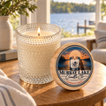 Murray Lake Candle Co.| 10oz. Textured Glass Candle| Sandbar Sunshine