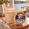 Murray Lake Candle Co.| 10oz. Textured Glass Candle| Fresh Water Cowgirl