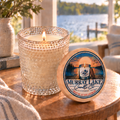 Murray Lake Candle Co.| 10oz. Textured Glass Candle| Meet Me at the Sandbar